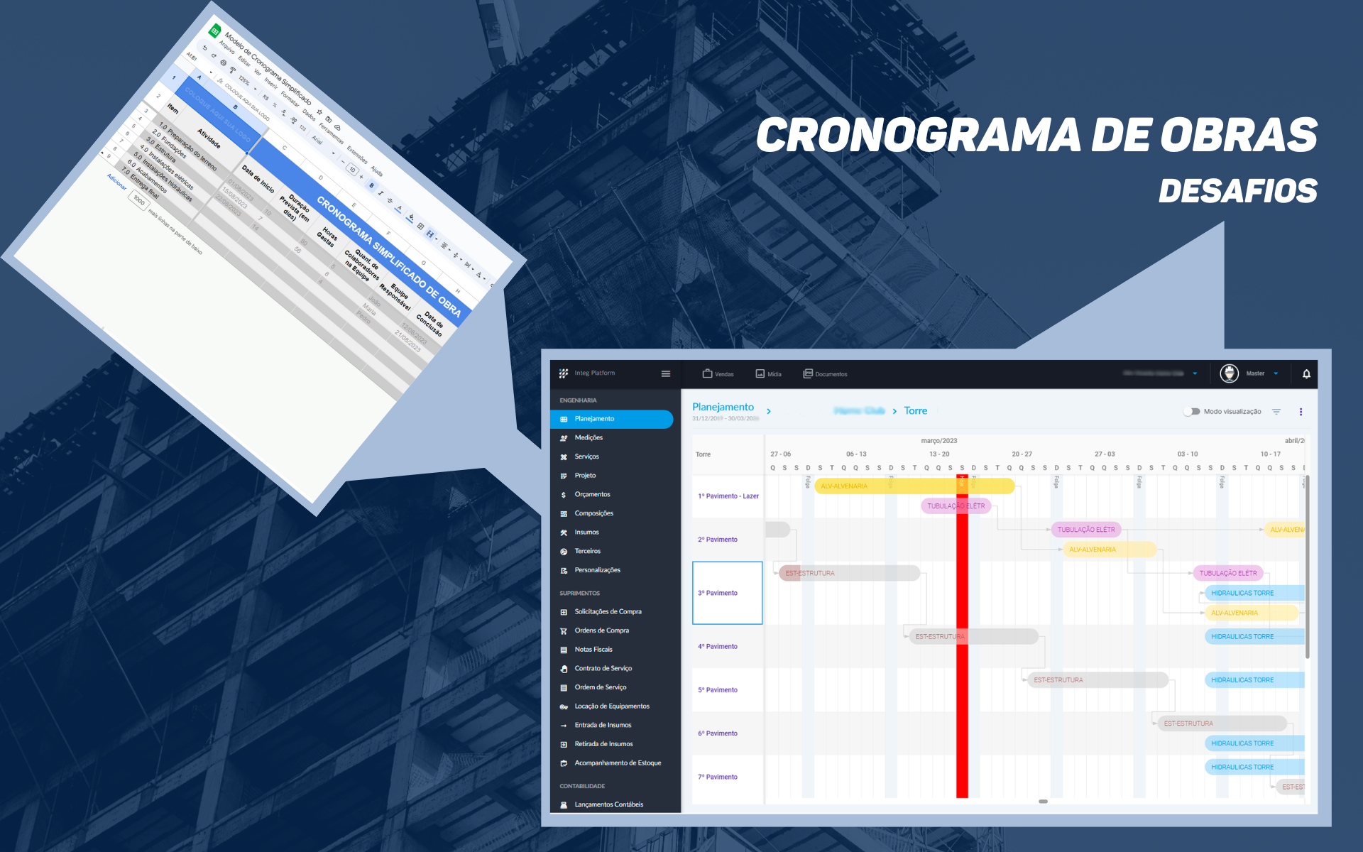 Cronograma de obras com tecnologia